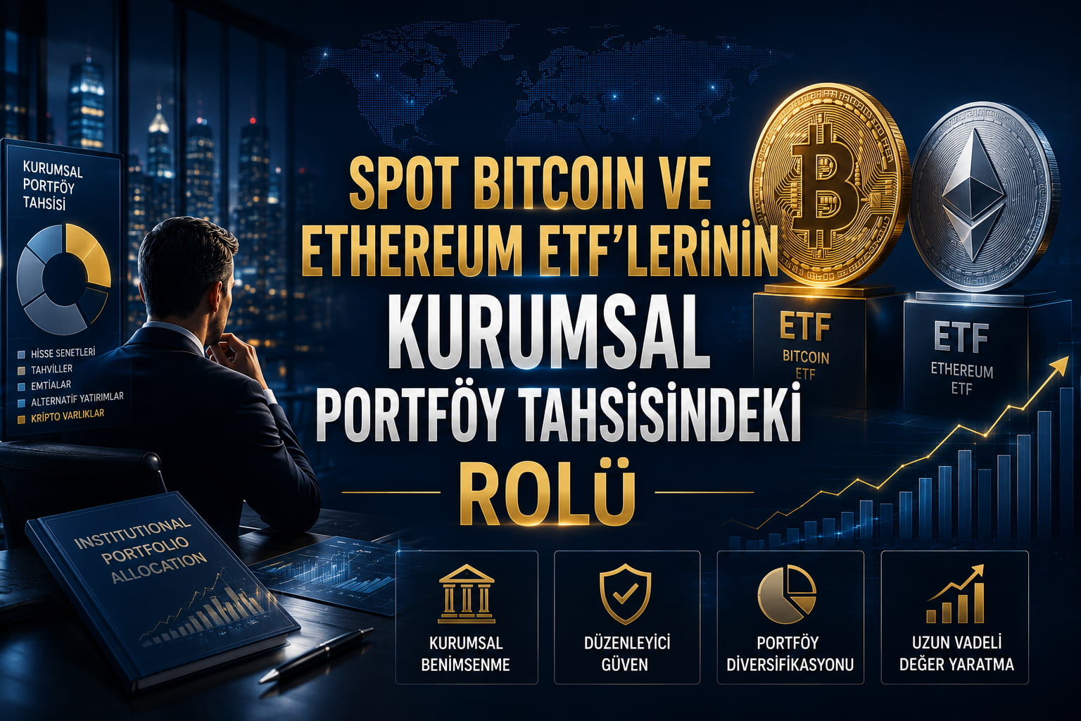 Spot Bitcoin ve Ethereum ETF'lerinin Kurumsal Portföy Tahsisindeki Rolü